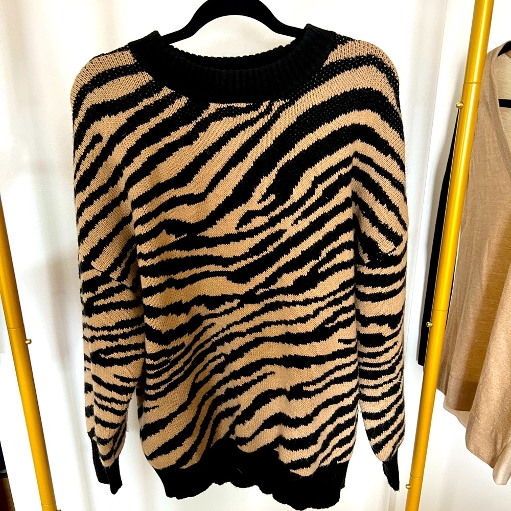 Sanctuary Oversized Zebra Sweater